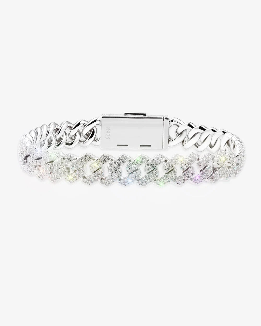 MOISSANITE CUBAN LINK BRACELET 14K GOLD (ALL SIZES)