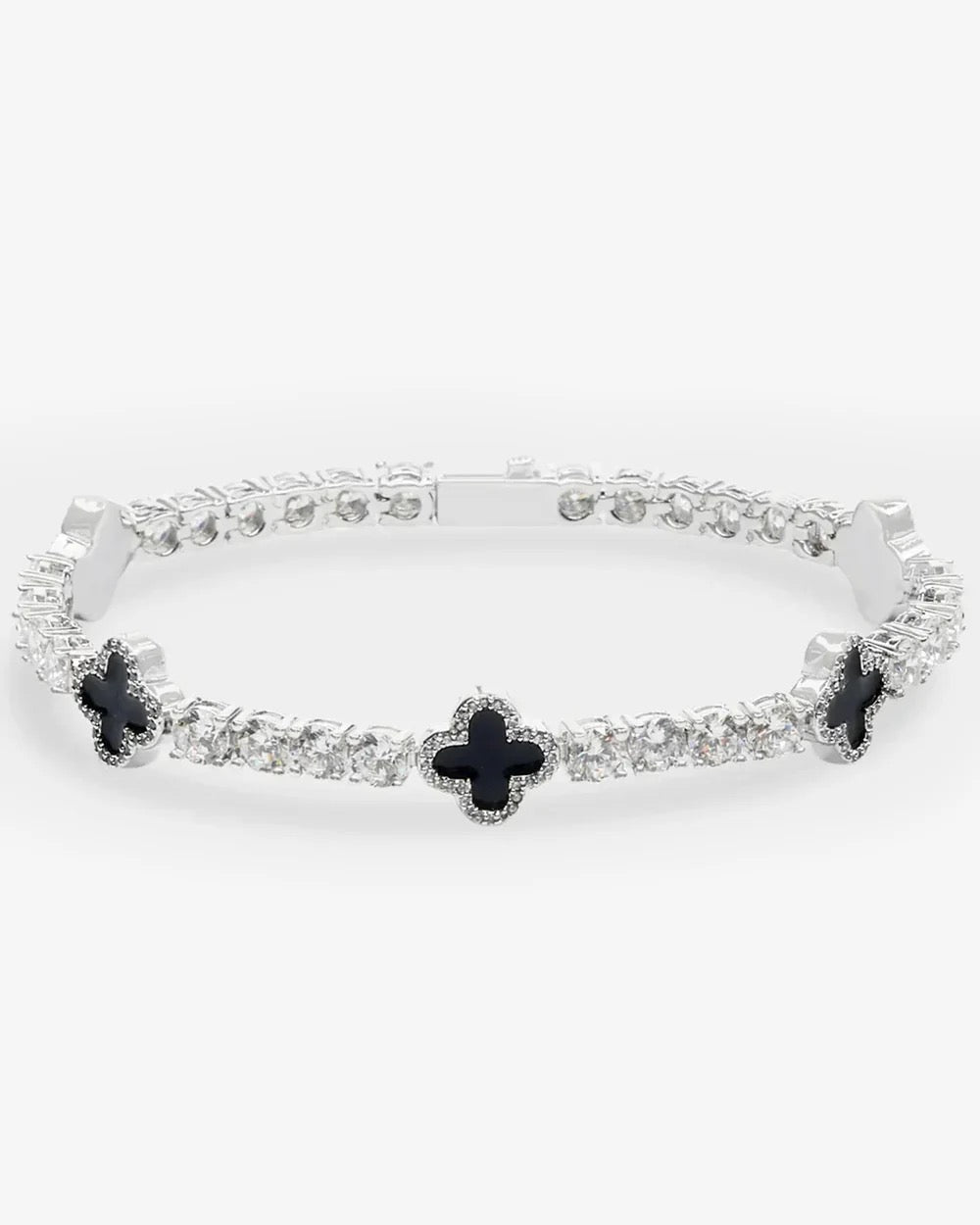 5MM AGATE MOISSANITE TENNIS BRACELET 14K GOLD