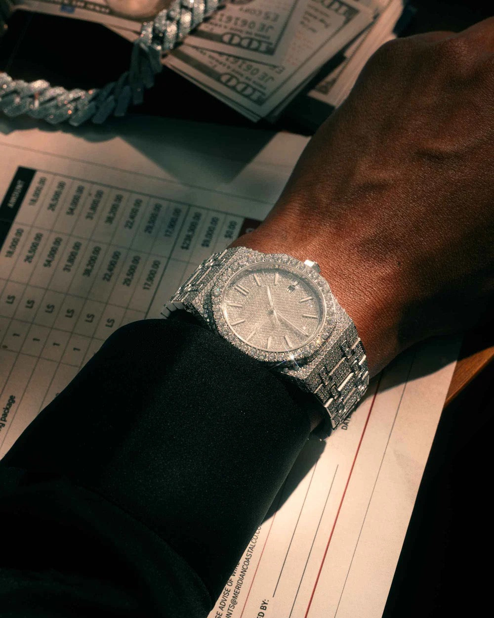 BUST DOWN MOISSANITE WATCH | 44MM | 14K WHITE GOLD