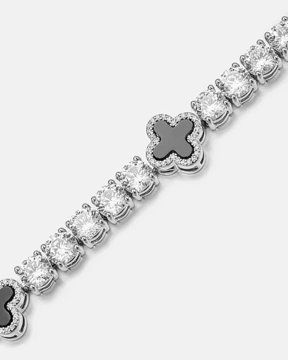 5MM AGATE MOISSANITE TENNIS BRACELET 14K GOLD