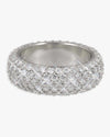 MOISSANITE 5-ROW BAND RING 14K GOLD