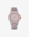 CIRCLE FACE MOISSANITE WATCH 14K ROSE GOLD