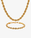 6MM ROPE CHAIN AND BRACELET BUNDLE 14K GOLD