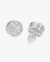 10MM MOISSANITE CLUSTER HALO STUD EARRINGS 14K GOLD